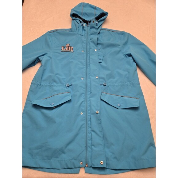 NFL Super Bowl LII Media Parka Blue Minnesota Vikings Football Coat Size Small L - Picture 8 of 15